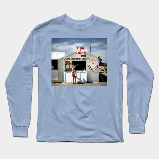 fish & chips Long Sleeve T-Shirt by kathyarchbold